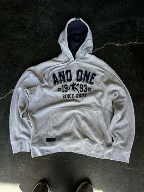 Vintage AND1 1993 Since Day 1 Basketball Pullover Hoodie